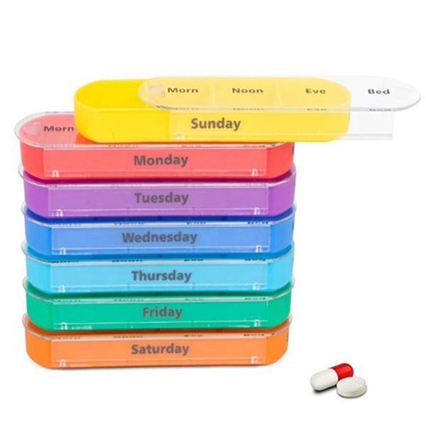 Weekly Pill Organizer Dispenser Box Wellness - DailySale