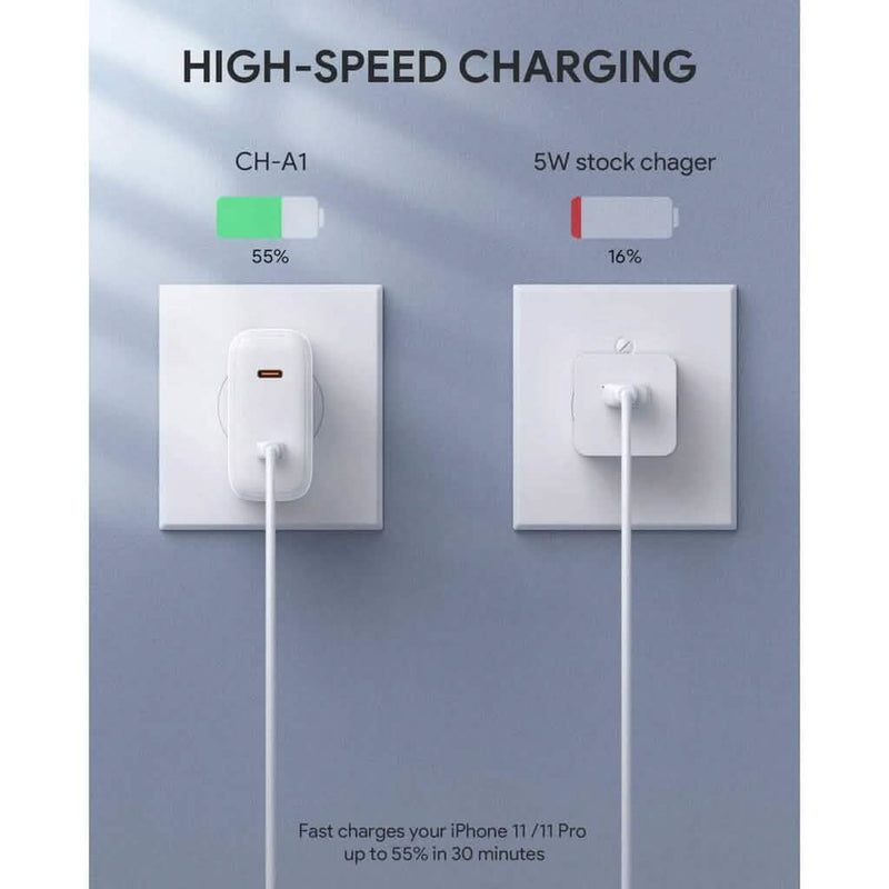 Wemiss 40W USB-C Wall Fast Charger with Foldable Plug Mobile Accessories - DailySale