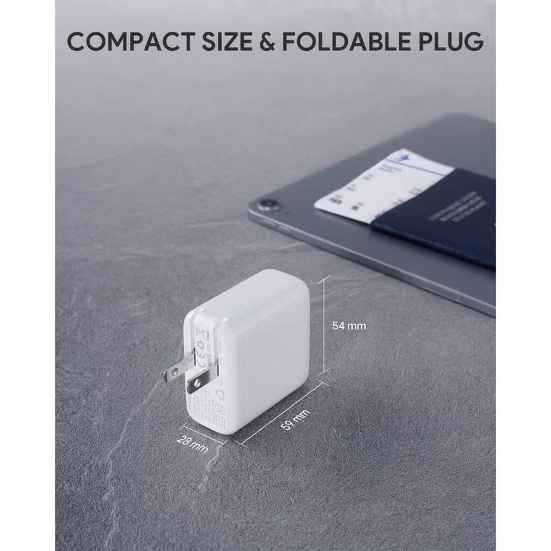 Wemiss 40W USB-C Wall Fast Charger with Foldable Plug Mobile Accessories - DailySale