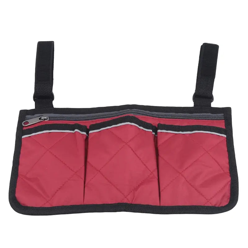 Wheelchair Armrest Organizer Bag Bags & Travel Red - DailySale