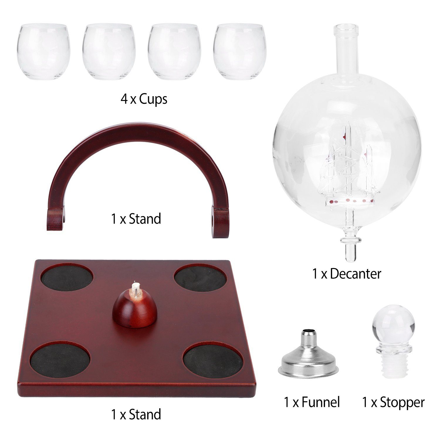 Whiskey Decanter Globe Set Kitchen & Dining - DailySale