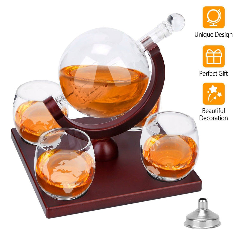 Whiskey Decanter Globe Set Kitchen & Dining - DailySale