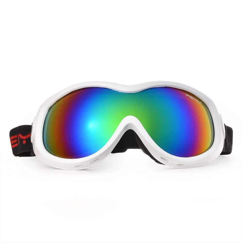 White for Kid Ski Goggles Double Anti Fog Lenses Sun Glasses Sports & Outdoors - DailySale