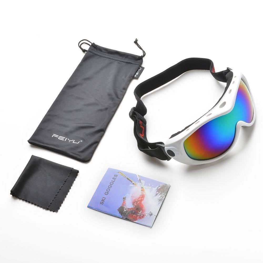 White for Kid Ski Goggles Double Anti Fog Lenses Sun Glasses Sports & Outdoors - DailySale