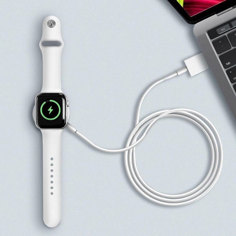 White Magnetic Apple Watch Charger Smart Watches - DailySale