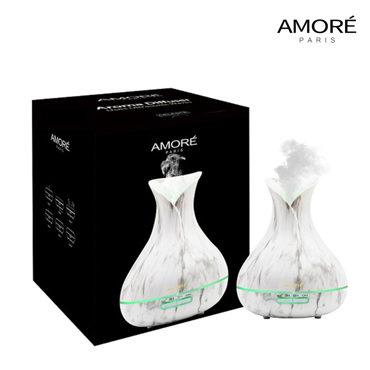 White Marble 300ml Ultrasonic Aroma Diffuser Wellness - DailySale