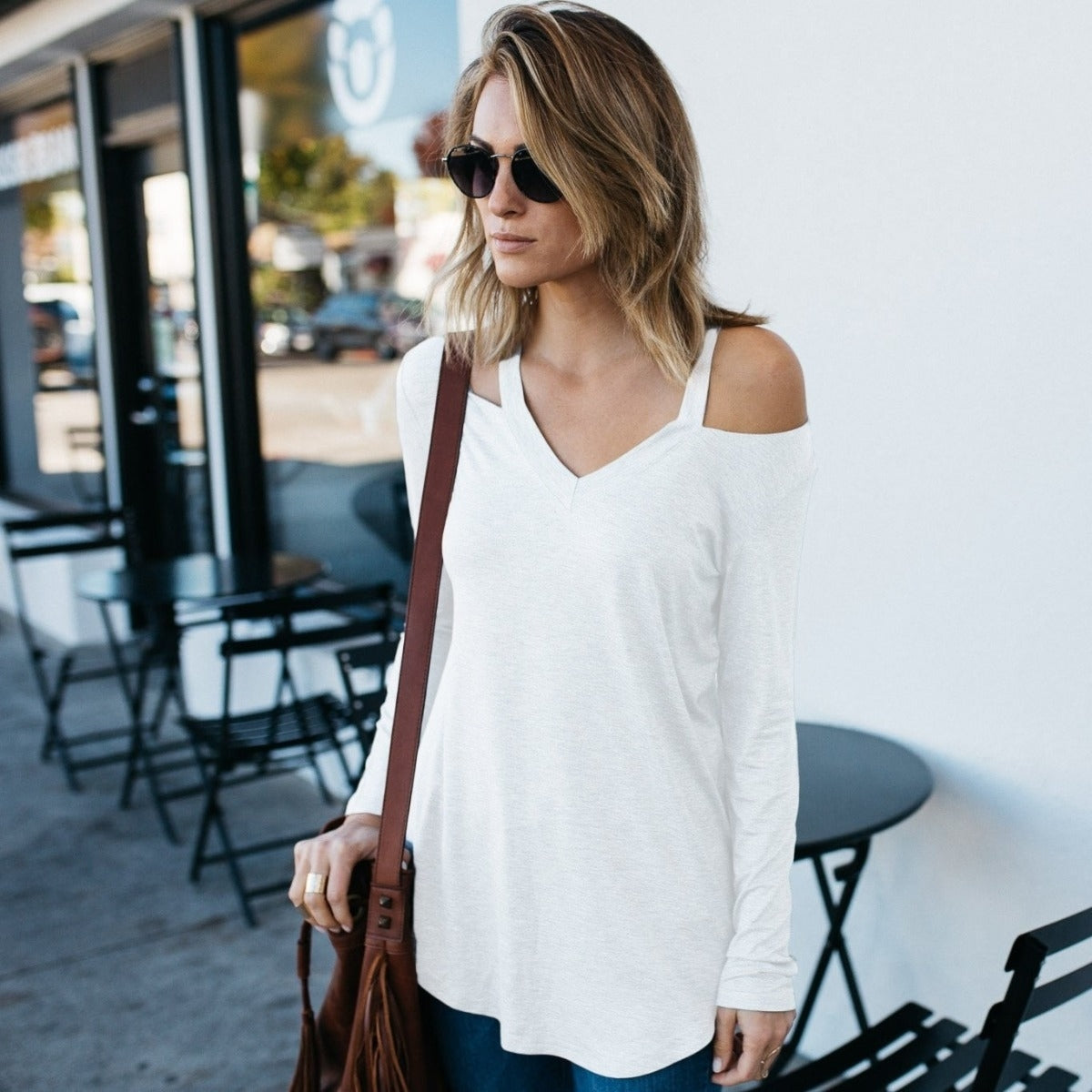 Cut Loose Long Sleeve Shirt - DailySale, Inc