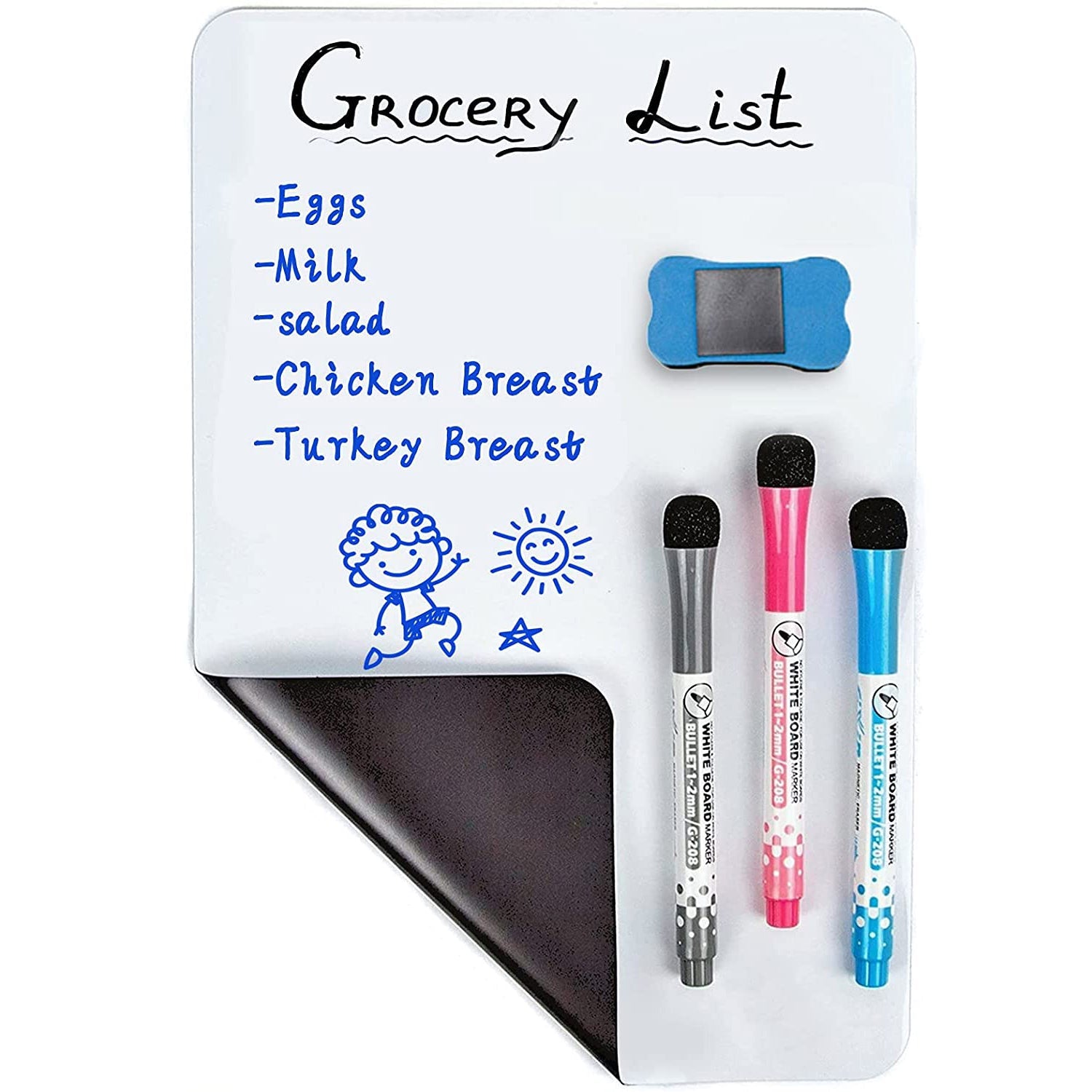 Whiteboard Magnetic Dry Erase Board Self Adhesive Everything Else 12”x8” - DailySale