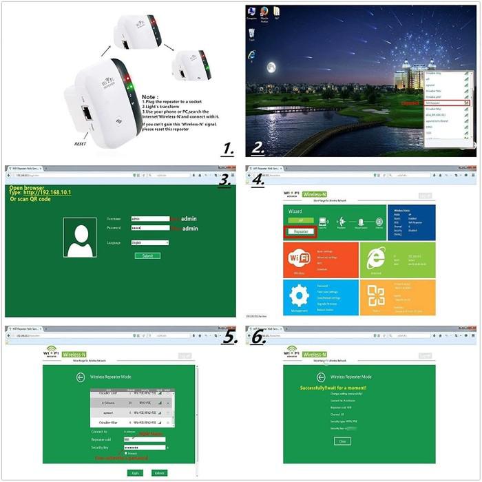 Wi-Fi Repeater Wireless Long Range Extender Amplifier Computer Accessories - DailySale