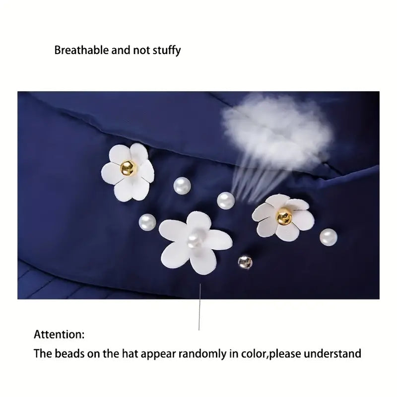 Wide Brim Sun Visor Foldable Picnic Hat Beach UV Protection Scallop Cap Women's Shoes & Accessories - DailySale