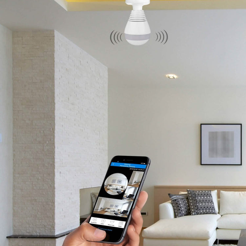 WiFi Light Bulb Camera 960P Security Camera 360° Camera, TV & Video - DailySale