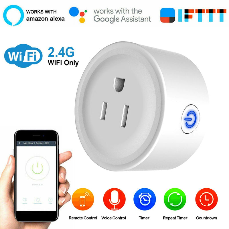 WiFi Smart Socket APP Plug Outlet Remote Household Batteries & Electrical - DailySale