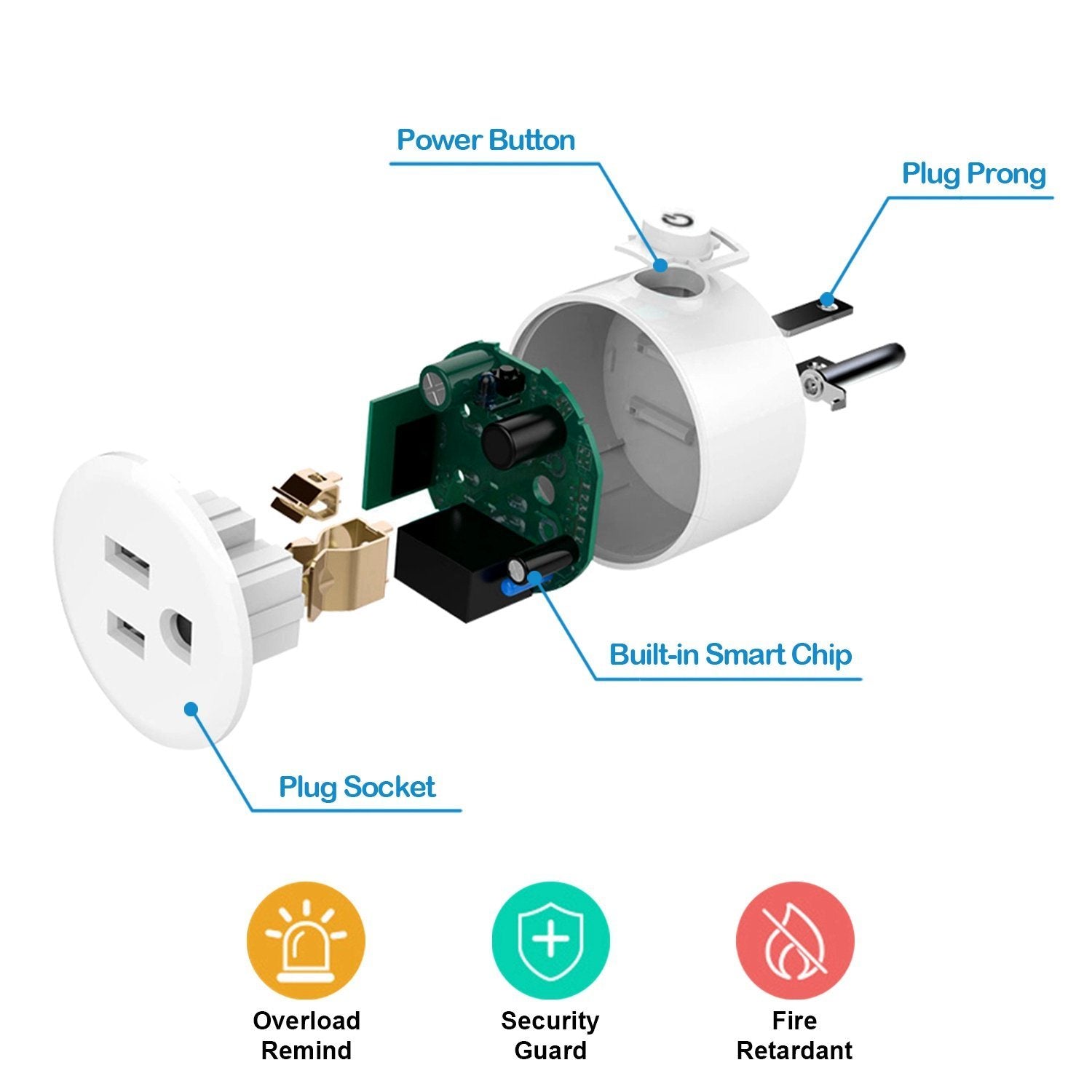 WiFi Smart Socket APP Plug Outlet Remote Household Batteries & Electrical - DailySale