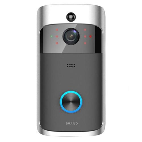 WiFi Wireless Video Doorbell Two-Way Talk Smart PIR Door Bell Security Camera HD Cameras & Drones Black - DailySale