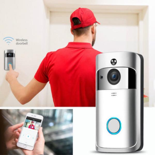 WiFi Wireless Video Doorbell Two-Way Talk Smart PIR Door Bell Security Camera HD Cameras & Drones - DailySale