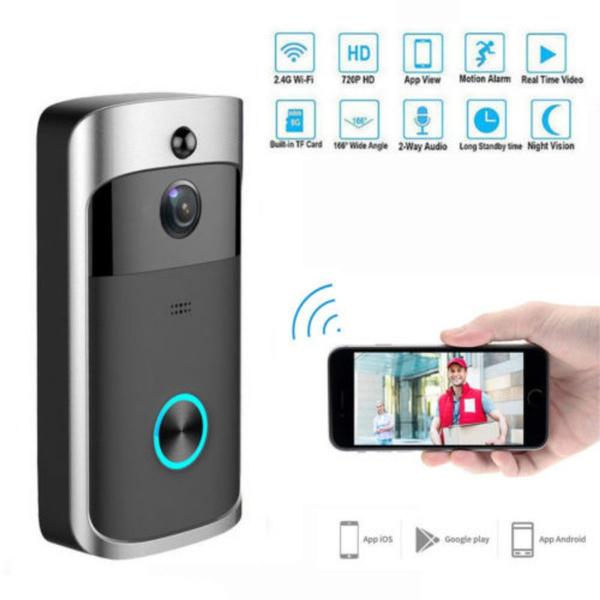 WiFi Wireless Video Doorbell Two-Way Talk Smart PIR Door Bell Security Camera HD Cameras & Drones - DailySale