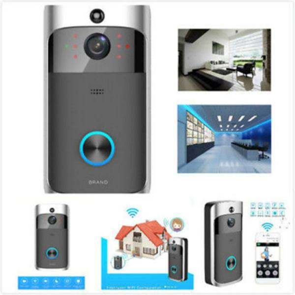 WiFi Wireless Video Doorbell Two-Way Talk Smart PIR Door Bell Security Camera HD Cameras & Drones - DailySale