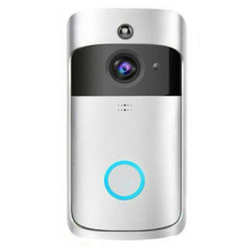 WiFi Wireless Video Doorbell Two-Way Talk Smart PIR Door Bell Security Camera HD Cameras & Drones Silver - DailySale