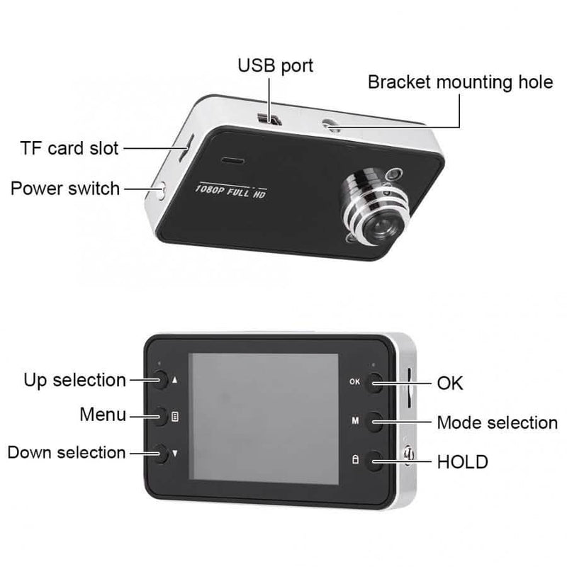 Windshield-Mount 1080p Wide-Angle Video Recorder Auto Accessories - DailySale