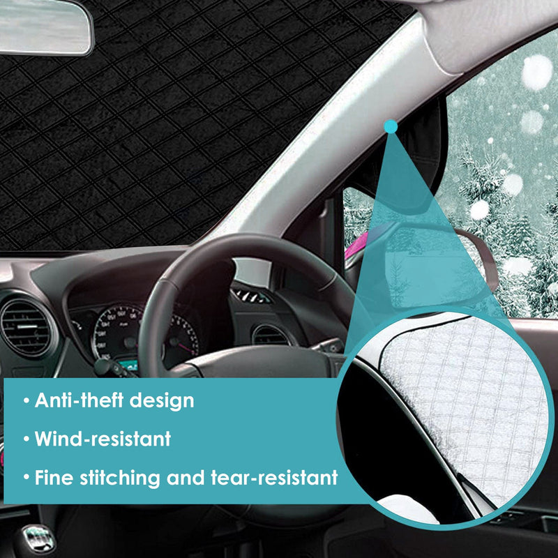 Windshield Protector Against Ice Sun Fit for Small Mid SUVs with Anti-theft Flaps Automotive - DailySale