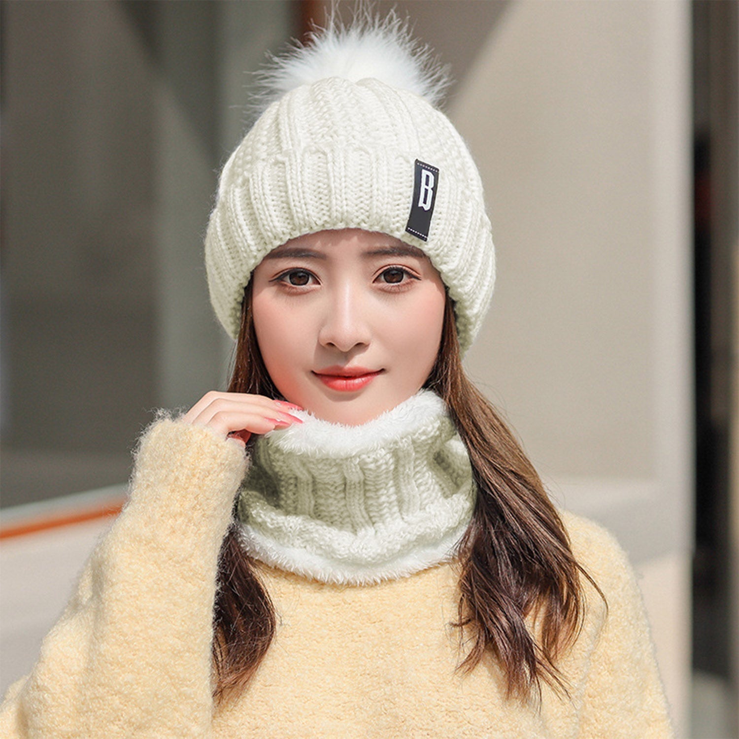 Winter Beanie Hat Scarf Set for Women Women's Shoes & Accessories - DailySale