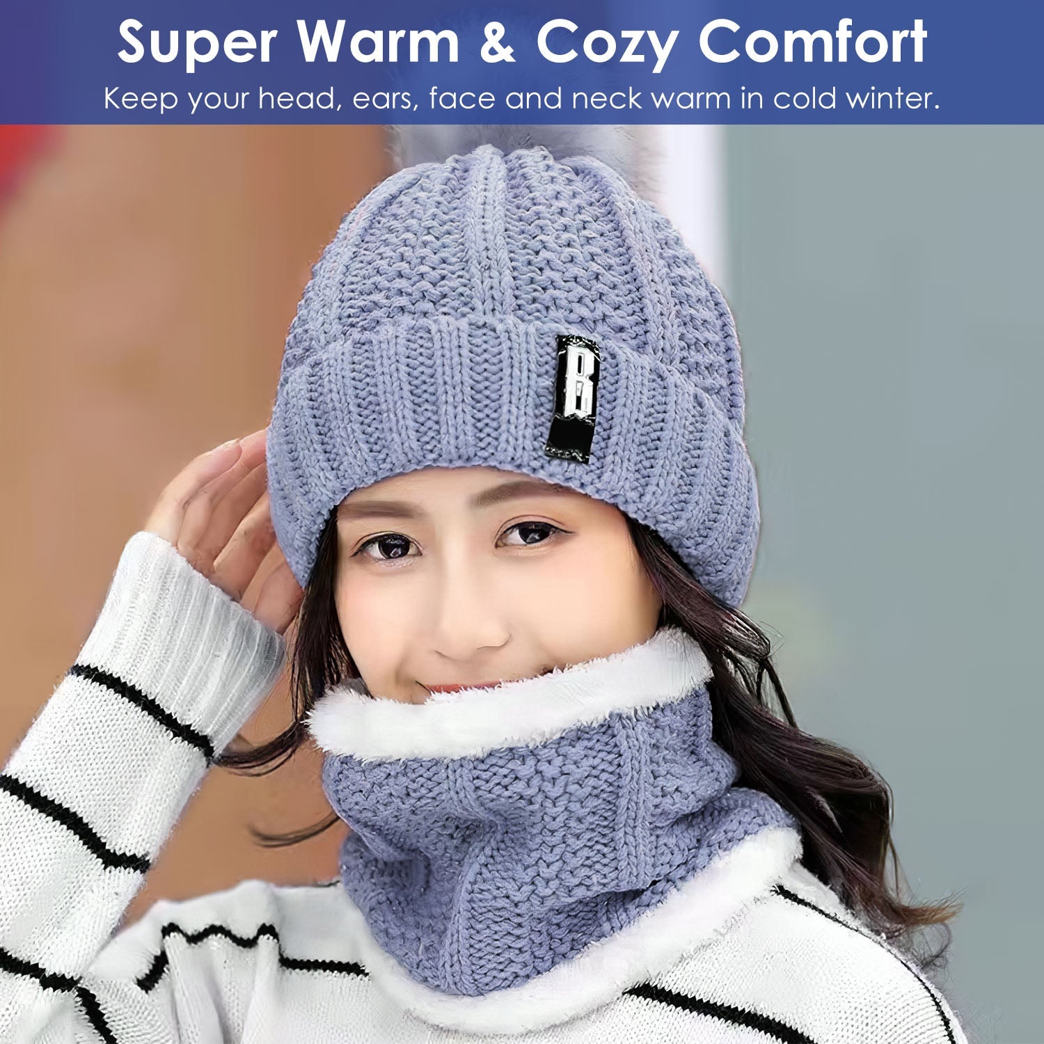 Winter Beanie Hat Scarf Set for Women Women's Shoes & Accessories - DailySale