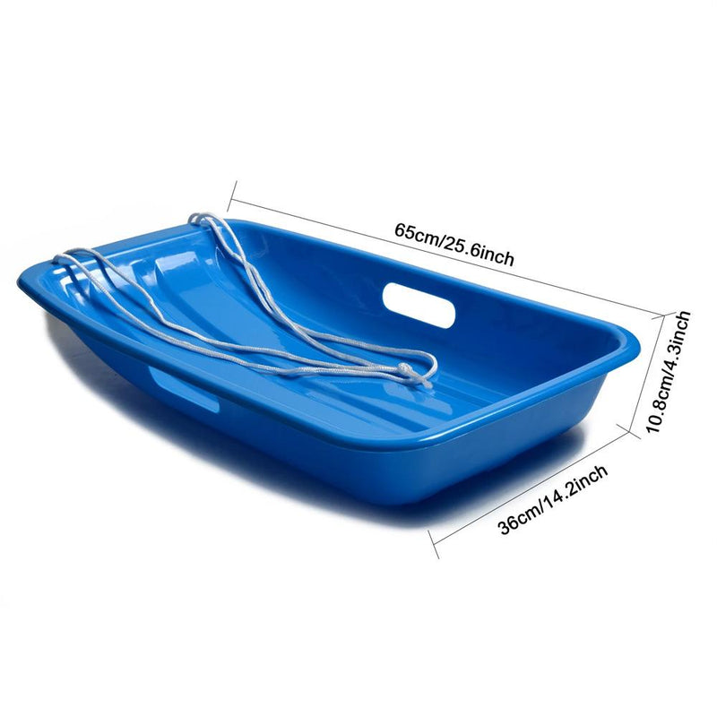 Winter Blue Plastic Snow Sled Boat Shape Sledge Sports & Outdoors - DailySale
