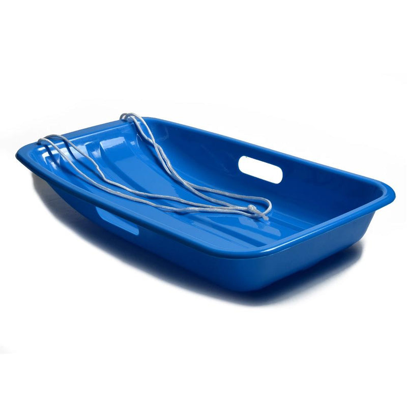 Winter Blue Plastic Snow Sled Boat Shape Sledge Sports & Outdoors - DailySale