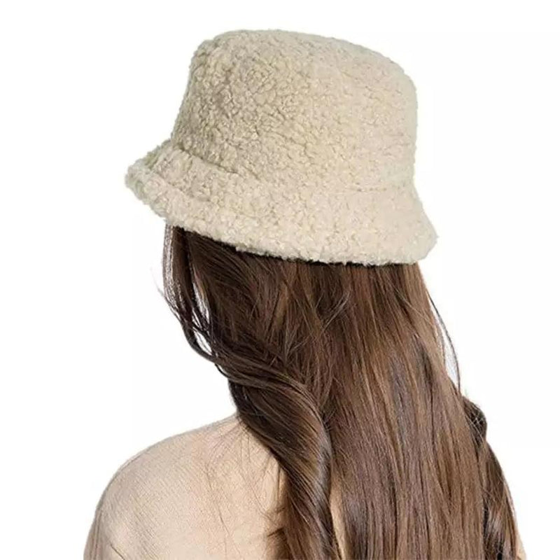Winter Bucket Hat Women Warm Hats Vintage Faux Fur Fisherman Cap Women's Shoes & Accessories - DailySale
