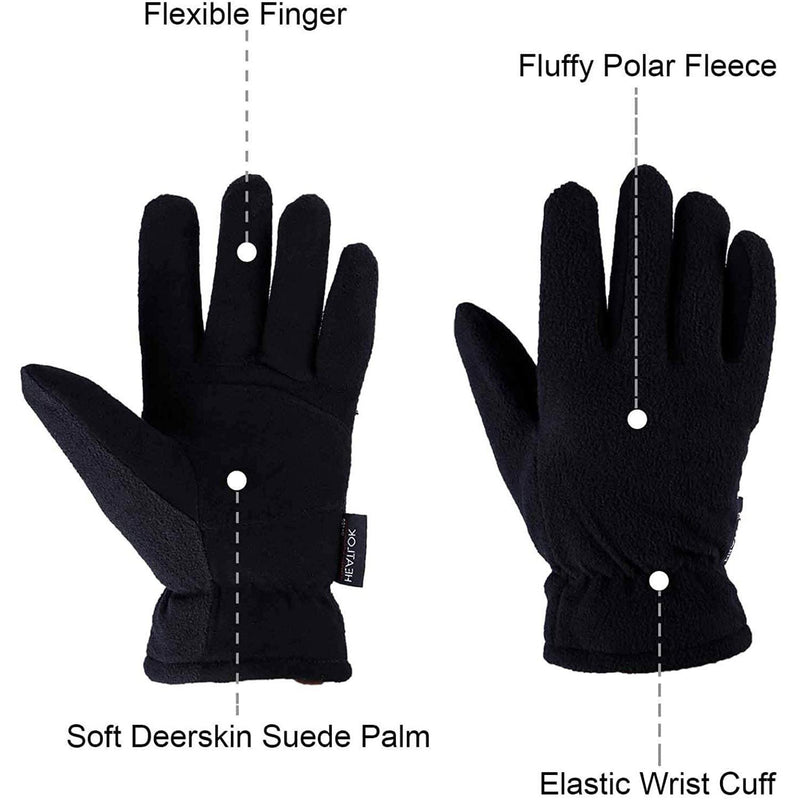 Winter Gloves Deerskin Suede Leather Palm -20°F Cold Proof Work Glove Sports & Outdoors - DailySale