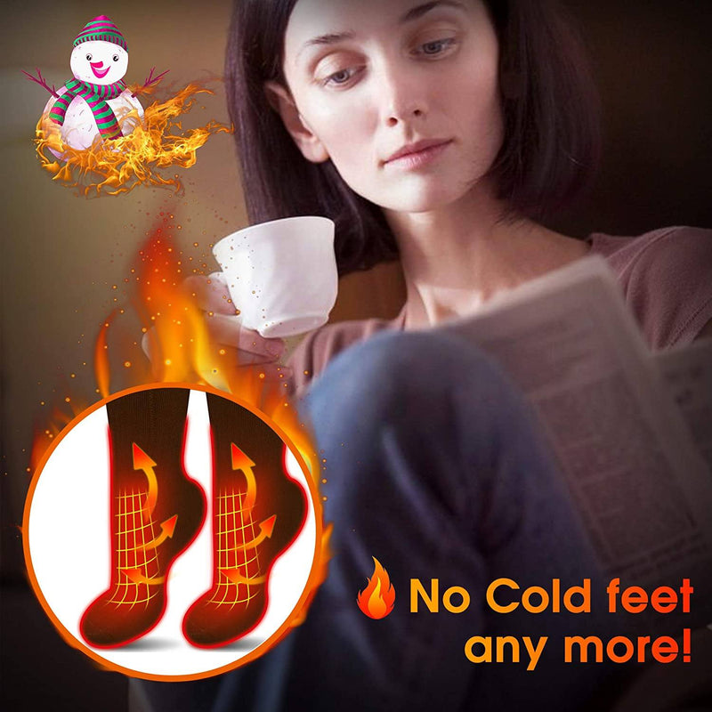 Winter Heating Socks Men and Women Electric Battery Heating Socks Set Sports & Outdoors - DailySale