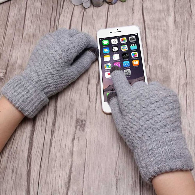 Winter Knitted Touch Screen Gloves Women's Shoes & Accessories - DailySale