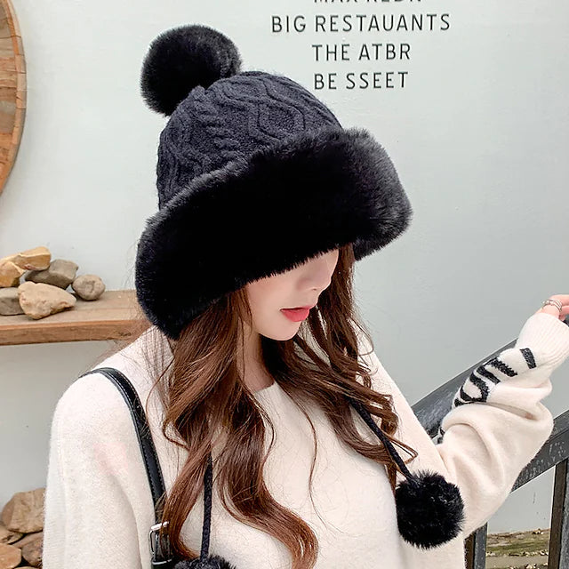 Winter Outdoor Portable Breathable Soft Comfortable Beanie Hat Women's Shoes & Accessories Black - DailySale