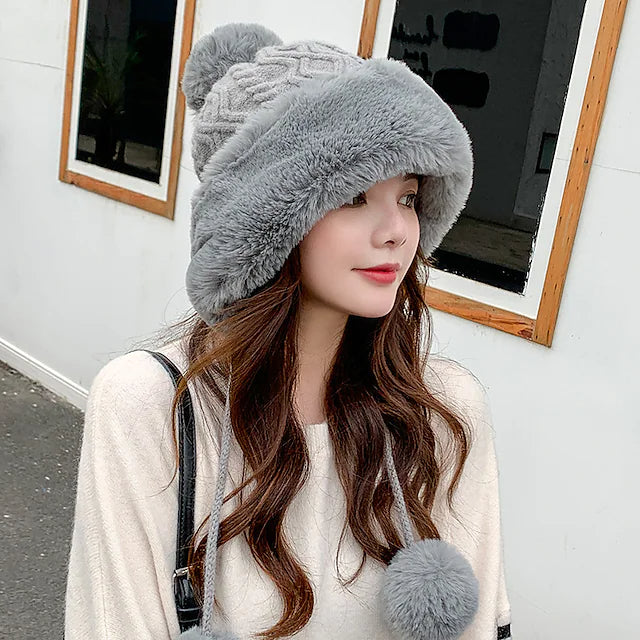 Winter Outdoor Portable Breathable Soft Comfortable Beanie Hat Women's Shoes & Accessories Gray - DailySale