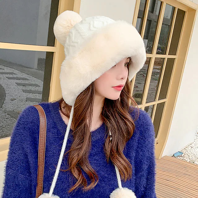 Winter Outdoor Portable Breathable Soft Comfortable Beanie Hat Women's Shoes & Accessories White - DailySale