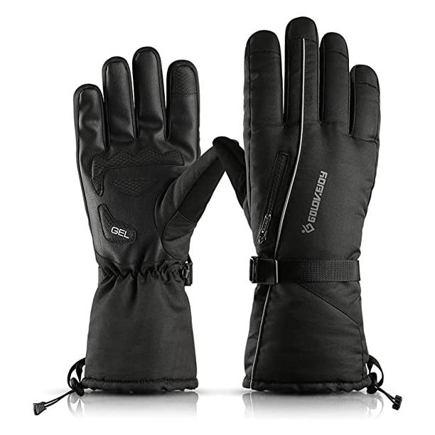 Winter Waterproof Ski Gloves Sports & Outdoors Black with Reflect Light - DailySale
