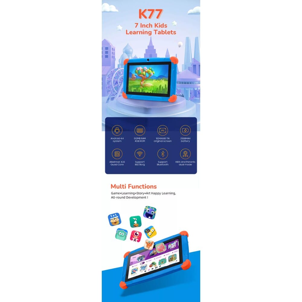 Wintouch 7 Inch Kids Learning Tablet Tablets - DailySale