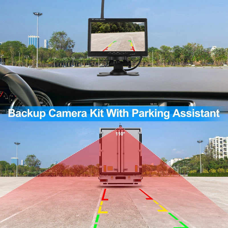 Wireless Backup Camera System Vehicle Rear View Monitor Kit Automotive - DailySale