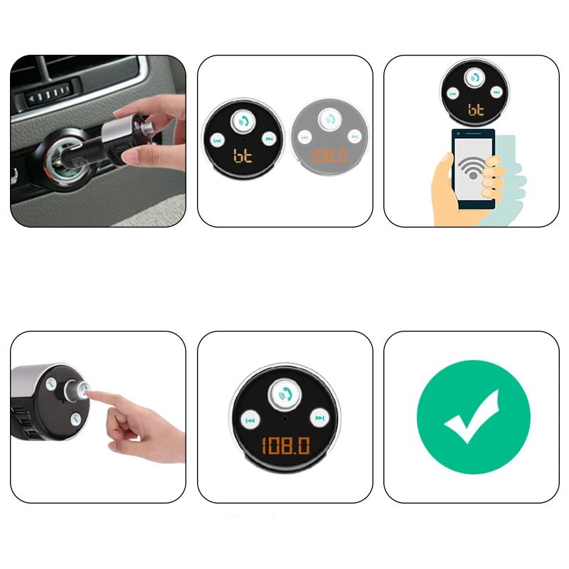 Wireless Bluetooth FM Transmitter Car Kit Automotive - DailySale