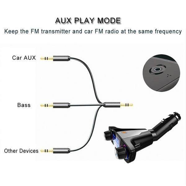 Wireless Bluetooth Handsfree Calling Car Charger FM Transmitter Automotive - DailySale