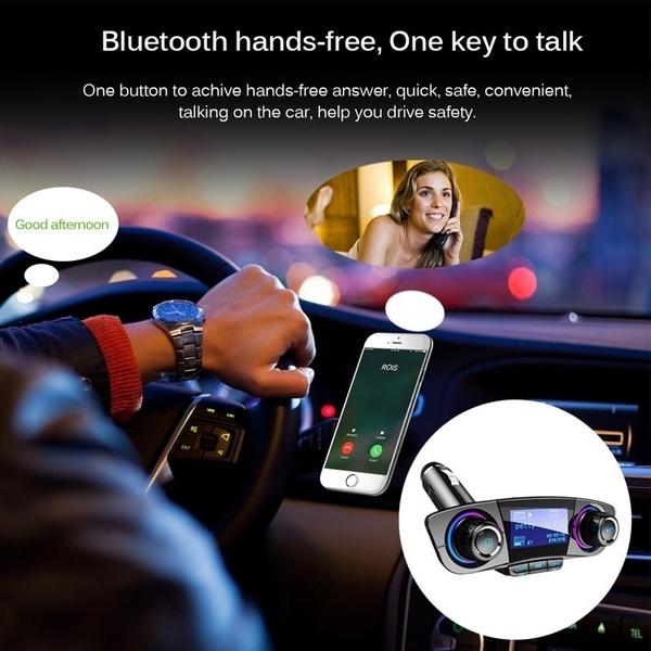 Wireless Bluetooth Handsfree Calling Car Charger FM Transmitter Automotive - DailySale