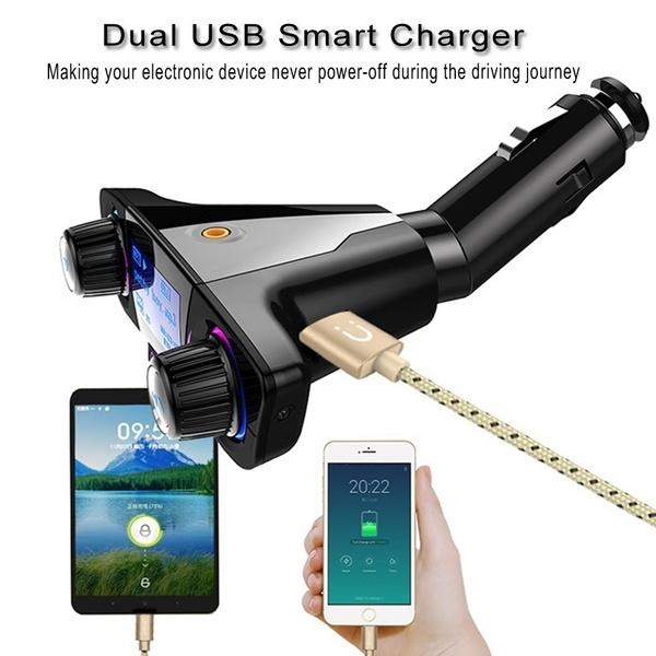 Wireless Bluetooth Handsfree Calling Car Charger FM Transmitter Automotive - DailySale