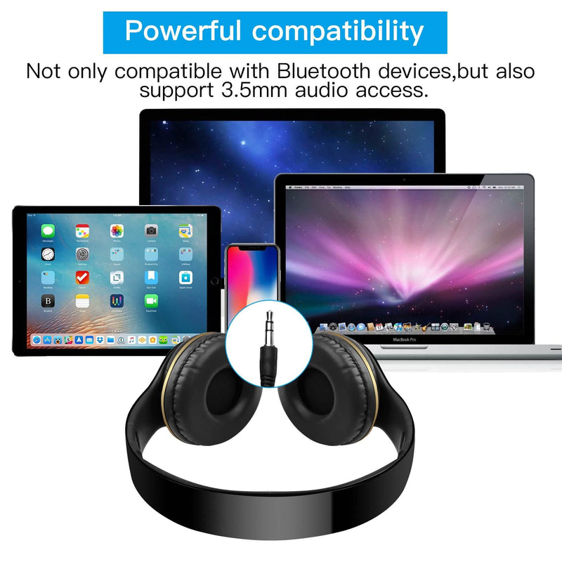 Wireless Bluetooth Headphones Stereo Heavy Bass Earphones Over the Ear Headset Headphones & Audio - DailySale