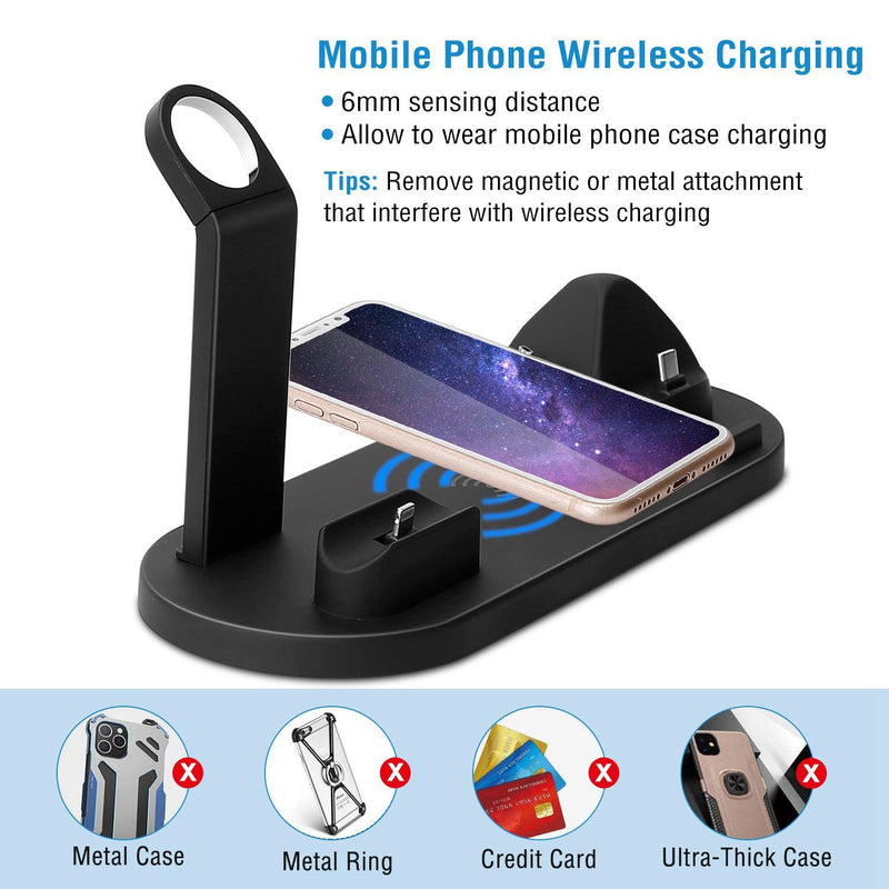 Wireless Charger Dock 4-in-1 10W Mobile Accessories - DailySale