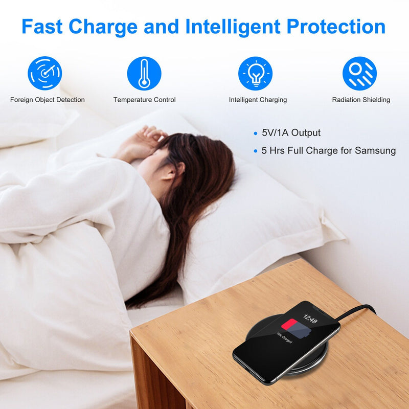 Wireless Charger Qi-Certified Ultra Slim 5W Charging Pad Mobile Accessories - DailySale