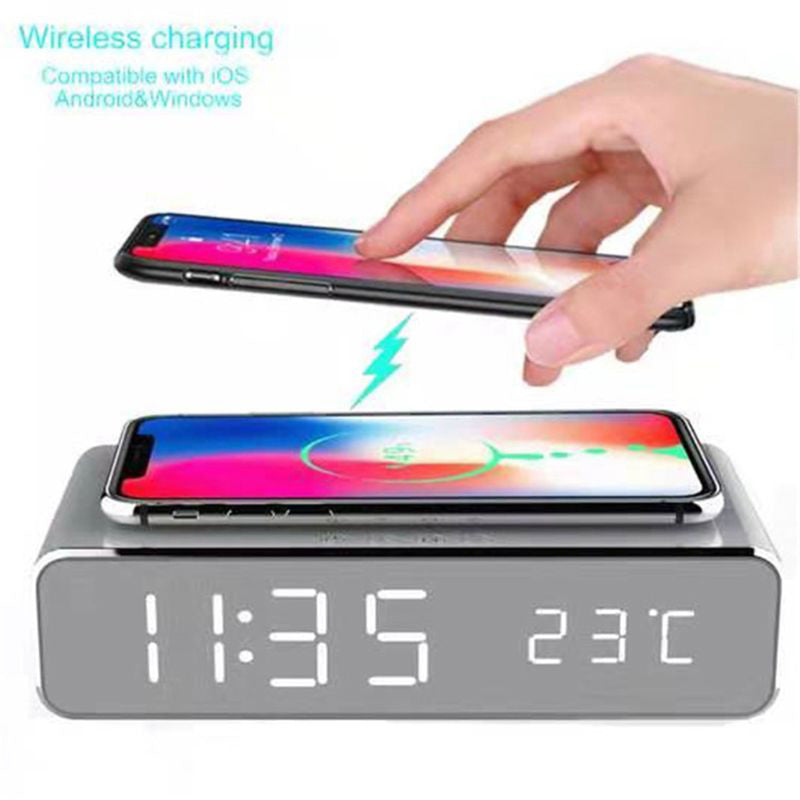 Wireless Charging Digital Alarm Clock Household Appliances - DailySale