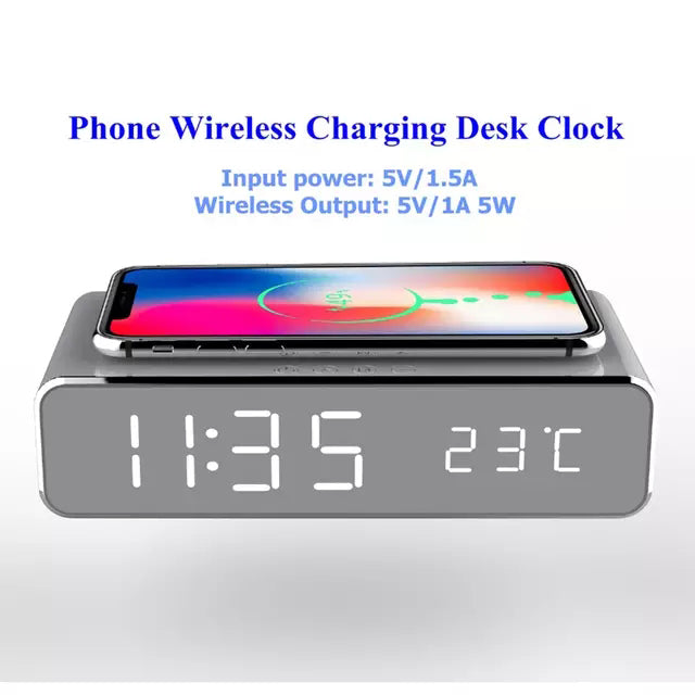 Wireless Charging Digital Alarm Clock Household Appliances - DailySale