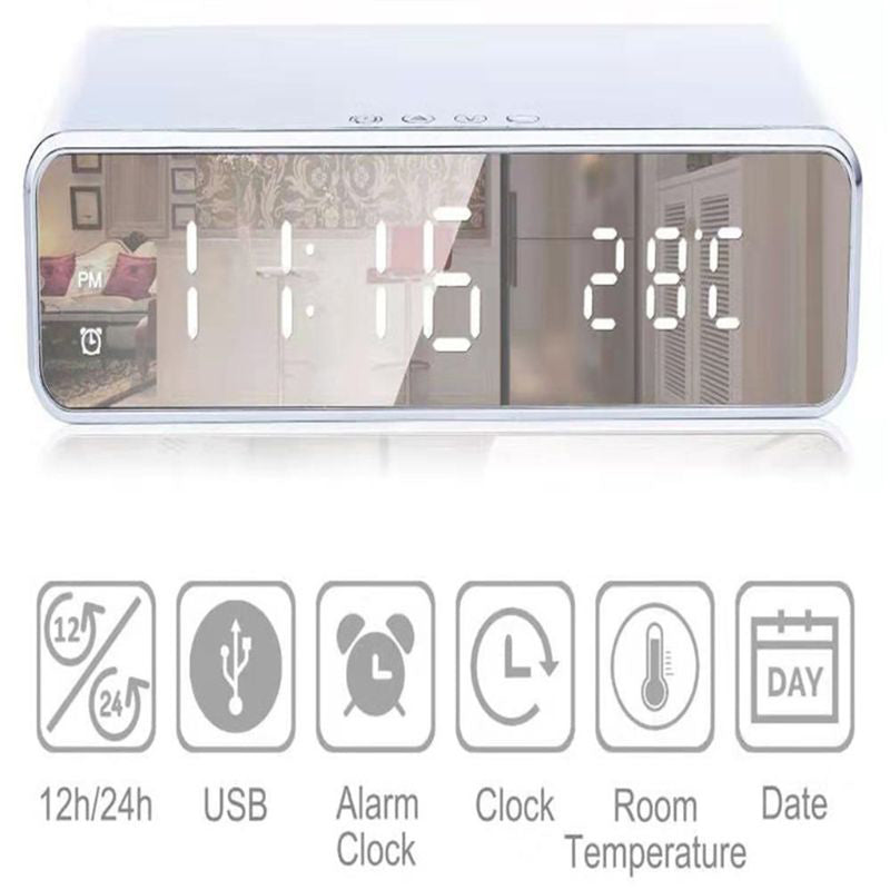 Wireless Charging Digital Alarm Clock Household Appliances - DailySale