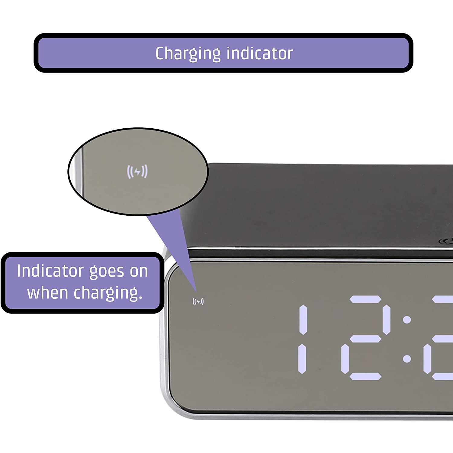 Wireless Charging Digital Alarm Clock Household Appliances - DailySale