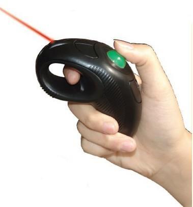 Wireless Finger HandHeld USB Mouse Mice Trackball Mouse with Laser Pointer Computer Accessories - DailySale